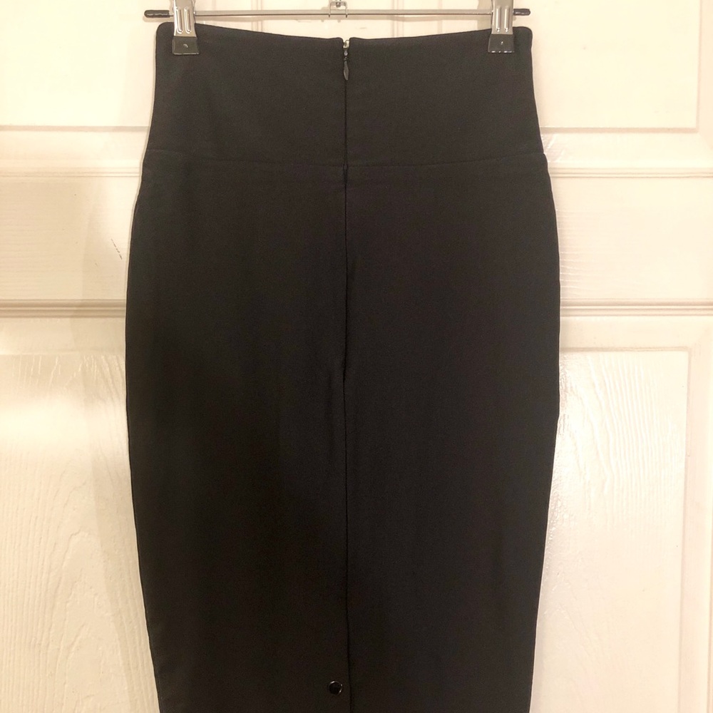Thomas Wylde Buttoned Black Pencil Skirt - Picture 2 of 8